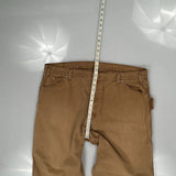 Dickies Double Knee Carpenter Trousers - 38W 30L Brown Cotton
