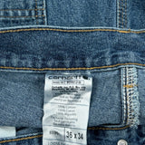 Carhartt Double Knee Carpenter Pants - 36W 34L Blue Cotton