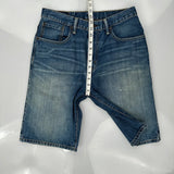 Levis Denim Shorts - 31W 12L Blue Cotton