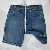 Wrangler Carpenter Shorts - 36W 10L Blue Cotton