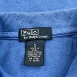 Age 5 Polo By Ralph Lauren Striped Polo Shirt - Small Blue Cotton