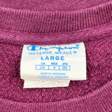 Reverse Weave Champion Spellout Sweatshirt - Large Purple Cotton