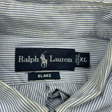 Blake Ralph Lauren Striped Shirt - XL Blue Cotton