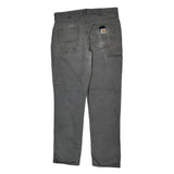 Carhartt Carpenter Trousers - 34W 34L Grey Cotton Blend