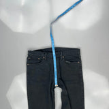 Levis Slim Fit Jeans - 33W 30L Gray Cotton