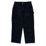 Carhartt Double Knee Carpenter Pants - 30W 27L Black Cotton