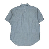 Ralph Lauren Checked Short Sleeve Shirt - Large Blue Cotton