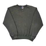 Russell Athletic Sweatshirt - XL Grey Cotton Blend