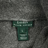 Ralph Lauren 1/4 Zip Fleece - Large Gray Polyester