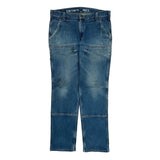 Carhartt Double Knee Carpenter Jeans - 34W 30L Blue Cotton Blend