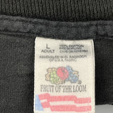 Fruit Of The Loom Single Stitch T-Shirt - Large Black Cotton