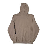 Carhartt Spellout Hoodie - Large Beige Cotton