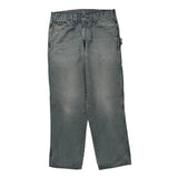 Dickies Double Knee Carpenter Trousers - 34W 32L Grey Cotton