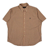 Ralph Lauren Checked Short Sleeve Shirt - 2XL Orange Cotton