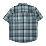 Marmot Checked Short Sleeve Shirt - Large Blue Cotton