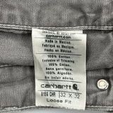 Carhartt Double Knee Carpenter Pants - 34W 32L Gray Cotton