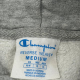 Vintage Champion Hoodie - Medium Grey Cotton Blend