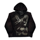 Harley Davidson Graphic Hoodie - Large Black Cotton