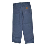 Carhartt Trousers - 34W 30L Blue Cotton