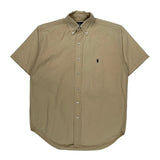 Ralph Lauren Short Sleeve Shirt - Small Beige Cotton