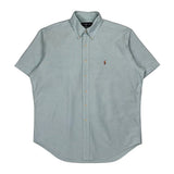 Ralph Lauren Short Sleeve Shirt - Large Blue Cotton