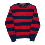 Tommy Hilfiger Striped Sweater - Medium Blue Cotton