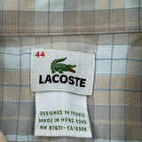 Lacoste Checked Shirt - XL Blue Cotton