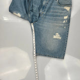 Levis Denim Shorts - 36W 12L Light Wash Cotton