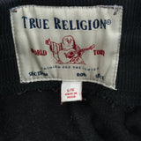 True Religion Contrast Stitch Joggers - Large Black Cotton