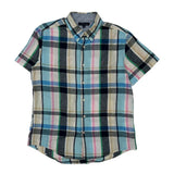Tommy Hilfiger Checked Short Sleeve Shirt - Large Multicoloured Cotton
