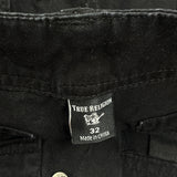 True Religion Cargo Shorts - 34W 11L Black Cotton