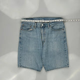 505 Levis Denim Shorts - 35W 10L Light Wash Cotton