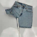 Levis Denim Shorts - 27W UK 8 Light Wash Cotton