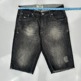 Free Planet Denim Shorts - 34W 11L Black Cotton Blend