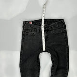 Made In Usa True Religion Skinny Jeans - 29W UK 8 Black Cotton Blend