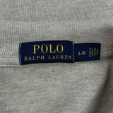 Polo By Ralph Lauren 1/4 Zip - Large Beige Cotton Blend