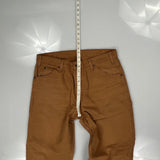 Dickies Double Knee Carpenter Trousers - 36W 30L Brown Cotton