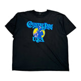Country Jam USA Anvil Single Stitch T-Shirt - XL Black Cotton