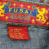 Fusai Wide Leg Jeans - 32W 32L Blue Cotton