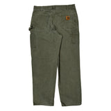 Carhartt Carpenter Pants - 36W 33L Green Cotton