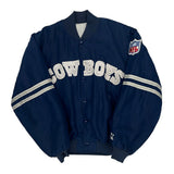 Dallas Cowboys Starter Football Varsity Jacket - Large Navy Nylon