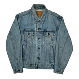 Vintage Levis Denim Jacket - Large Light Wash Cotton