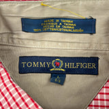 Tommy Hilfiger Checked Short Sleeve Shirt - Large Red Cotton