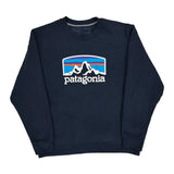 Uprisal Crew Patagonia Graphic Sweatshirt - Large Navy Cotton