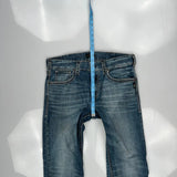 Silver Contrast Stitch Jeans - 34W 27L Light Wash Cotton