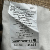 Carhartt Double Knee Carpenter Trousers - 34W 36L Brown Cotton
