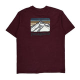 Mountain Graphic Patagonia Graphic T-Shirt - Small Burgundy Cotton