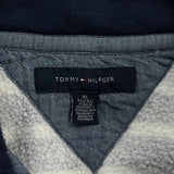 Tommy Hilfiger Striped 1/4 Zip - XL Navy Cotton