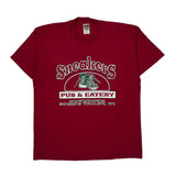 Fruit Of The Loom Single Stitch T-Shirt - XL Red Cotton
