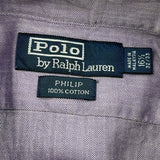 Philip Polo By Ralph Lauren Shirt - Large Purple Cotton